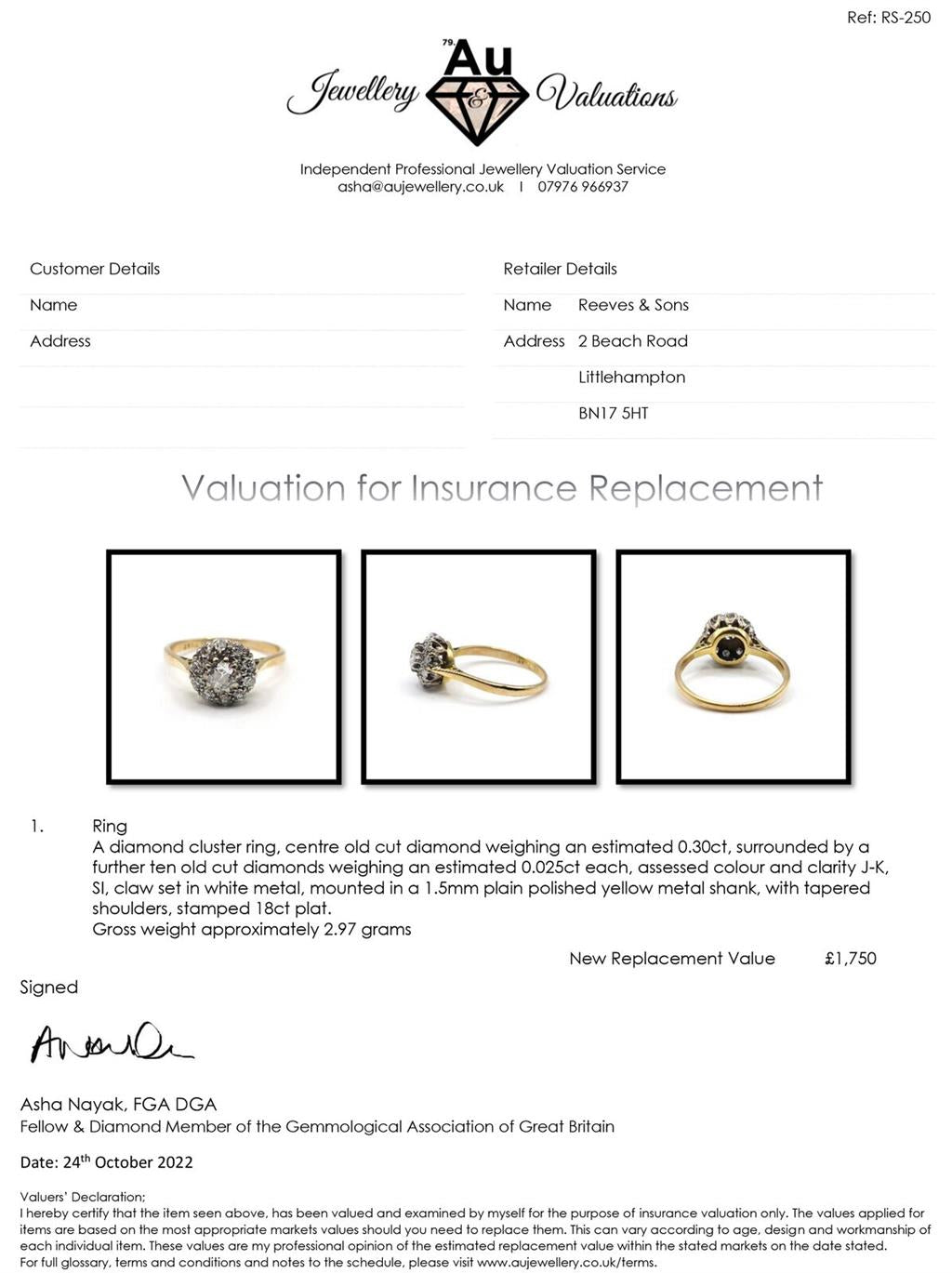 18ct gold diamond cluster ring featuring a 0.55 carat diamond design with sparkling stones and a elegant band.