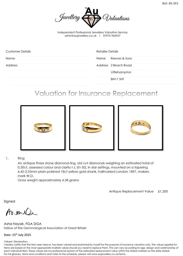 18ct diamond ring with sparkling diamonds on a sleek band, unbranded jewelry piece featuring elegant design and craftsmanship.