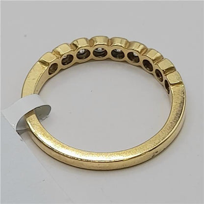 18ct diamond ring in size N featuring a sparkling diamond setting, unbranded elegant jewelry piece.