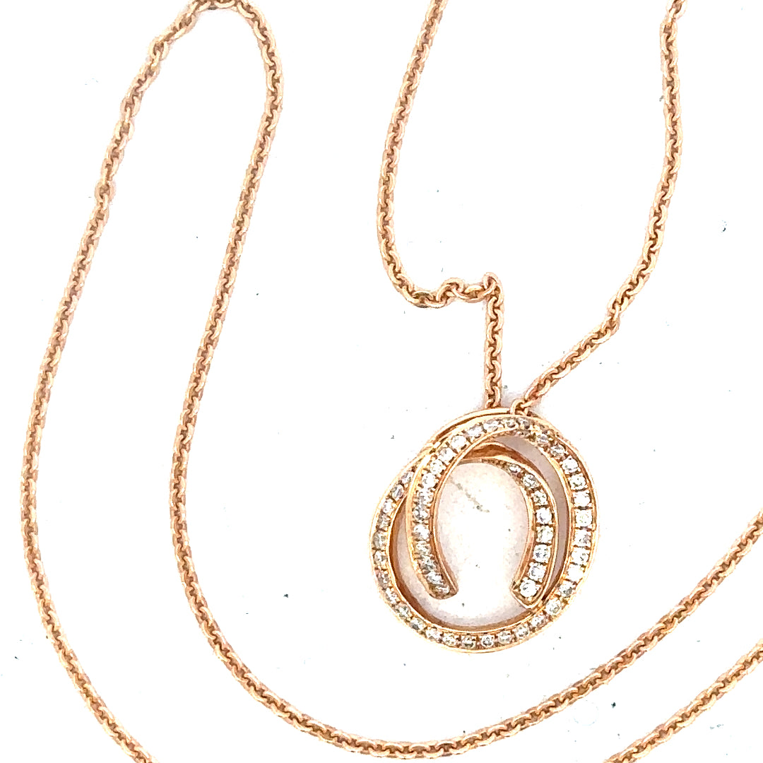 18ct gold chain with diamond pendant, showcasing a delicate design and sparkling diamonds, weighing 4.0g.