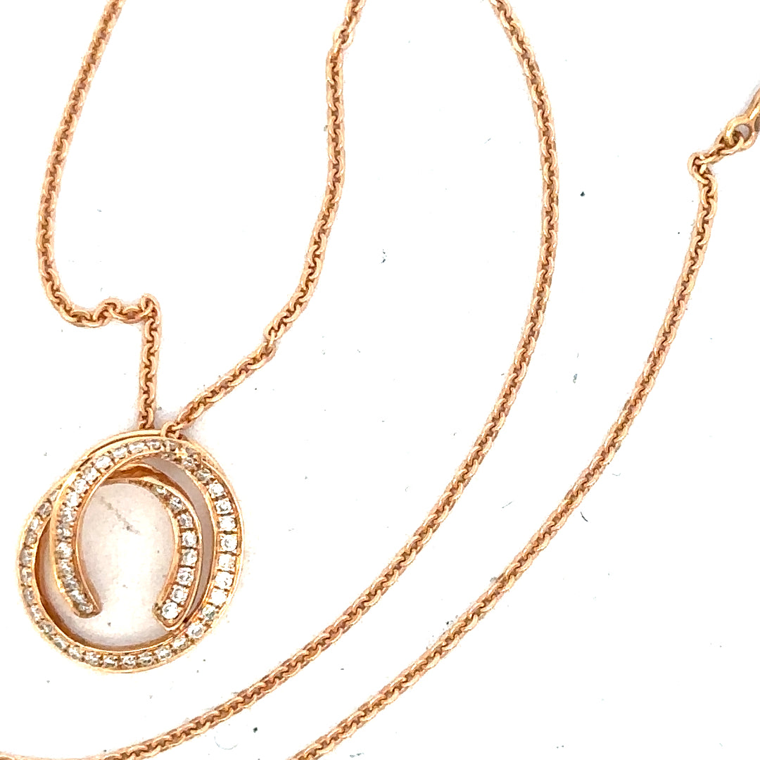 18ct gold chain with diamond pendant, unbranded, featuring a delicate design and sparkling diamond embellishment.