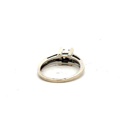 18ct white gold diamond ring with 0.33 carats of diamonds, size L, featuring a sleek, elegant design.