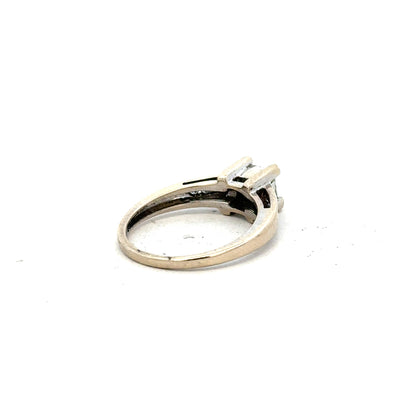 18ct white gold diamond ring with 0.33 carats of diamonds in size L, featuring a sleek and elegant design.