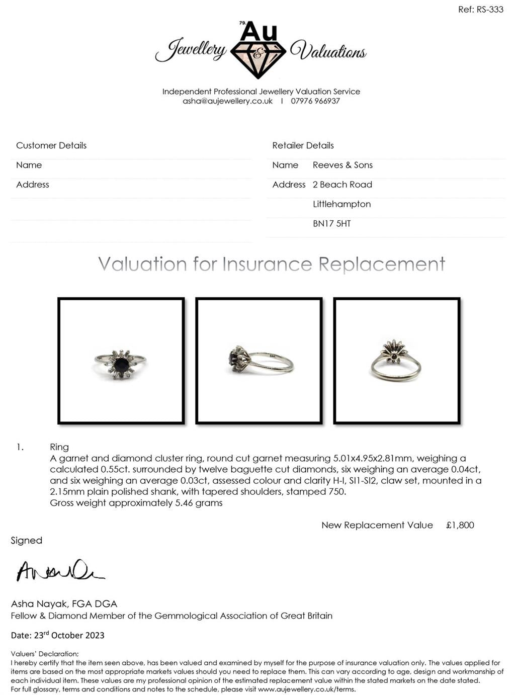 18ct white gold diamond cluster ring with 0.81 carat total weight, featuring a sparkling diamond design.
