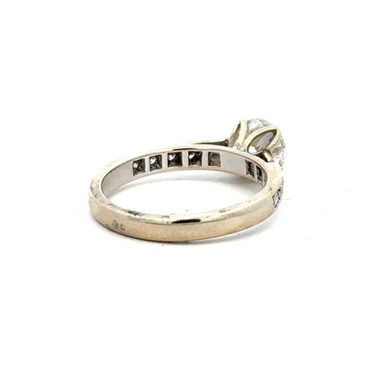 18ct white gold diamond ring with 1.135 carats, color I, clarity SI1 featuring a sparkling central diamond and elegant band.
