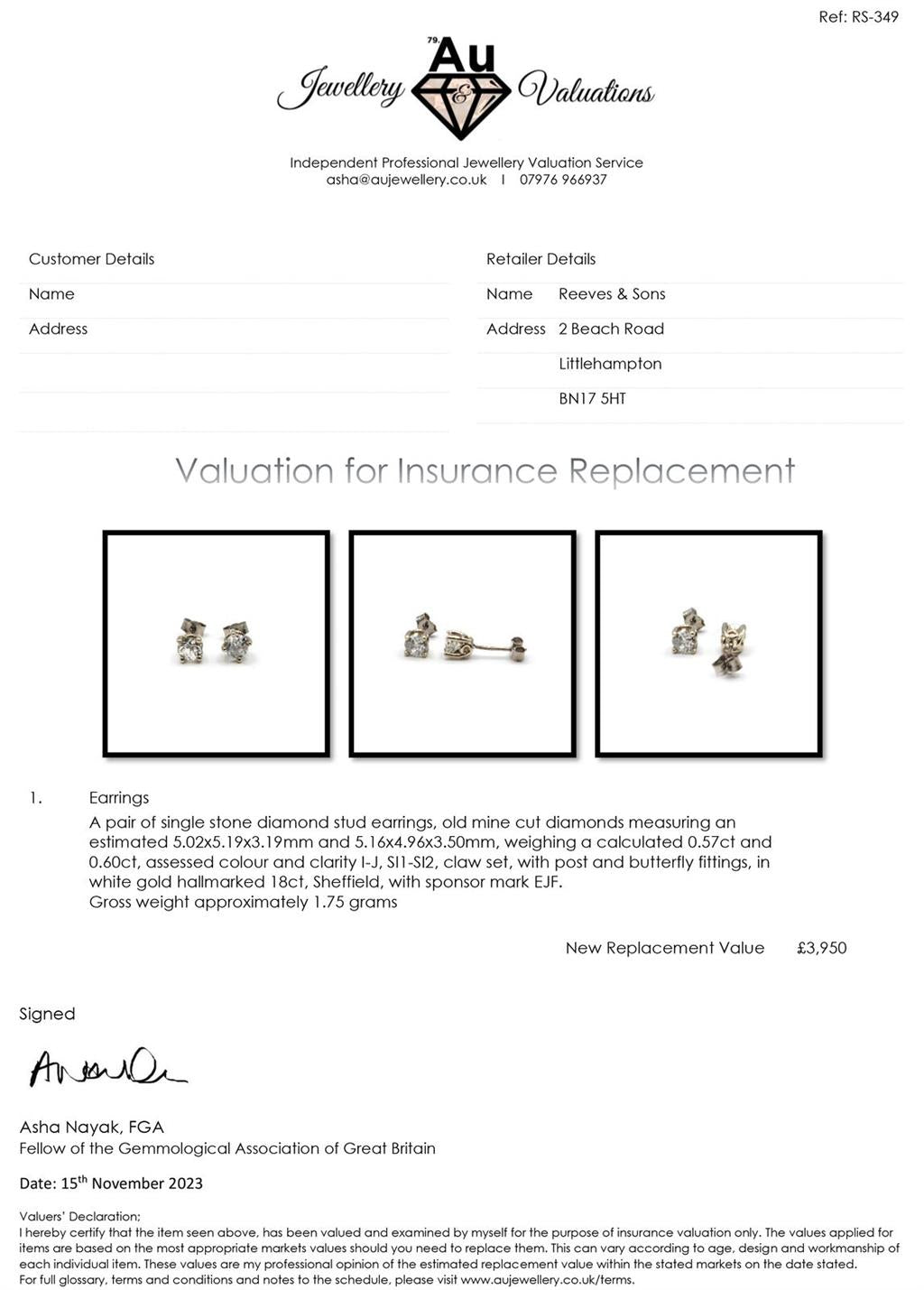 18ct white gold diamond earrings featuring 1.17 carats of sparkling diamonds, elegant and classic jewelry accessory.