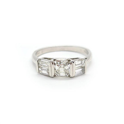 18ct white gold diamond ring with 1.80 carats, featuring a sparkling central diamond and elegant band design.