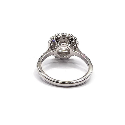 18ct white gold diamond ring with 2.69 carats of sparkling diamonds, size N, showcasing elegant craftsmanship and brilliance.