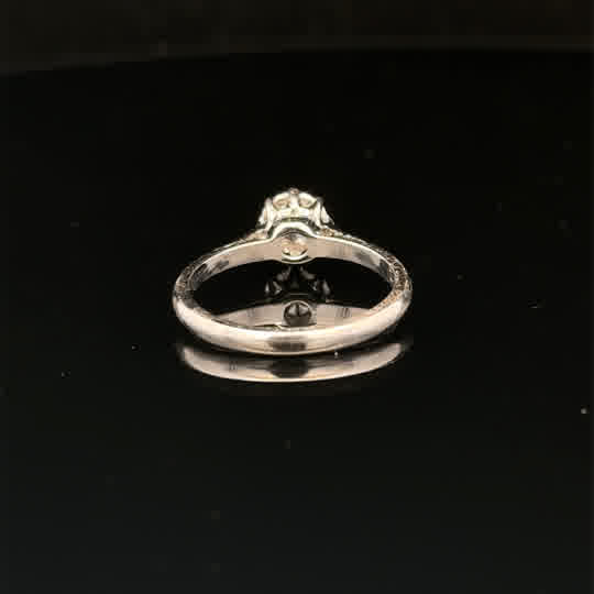 18ct white gold diamond ring in size K with sparkling diamonds, unbranded, showcasing elegant jewelry design.