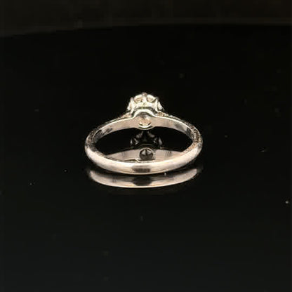 18ct white gold diamond ring in size K with sparkling diamonds, unbranded, showcasing elegant jewelry design.
