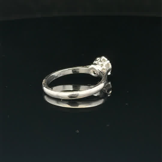 18ct white gold diamond ring in size K with sparkling diamonds, unbranded, showcasing fine jewelry craftsmanship.