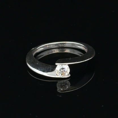 Unbranded 18ct white gold diamond ring size K1/2, showcasing a sparkling diamond set in elegant white gold.