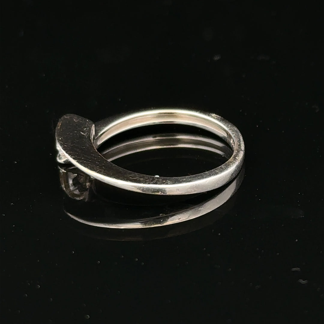 Unbranded 18ct white gold diamond ring, size K1/2, featuring sparkling diamonds and a sleek, elegant design.