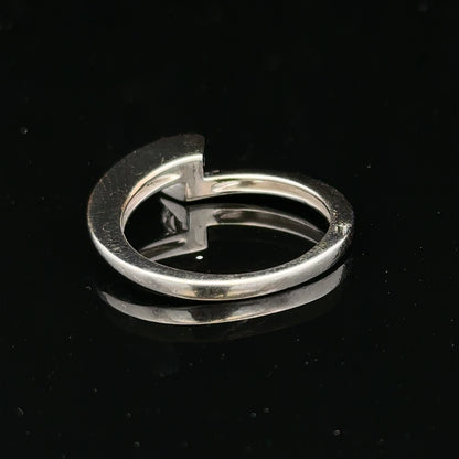 Unbranded 18ct white gold diamond ring size K1/2 with sparkling diamonds, elegant jewelry piece.
