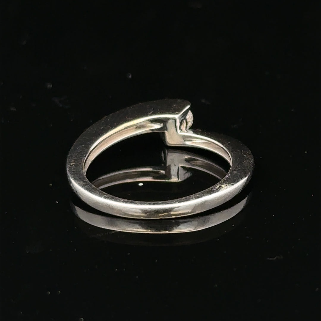 Unbranded 18ct white gold diamond ring size K1/2, featuring sparkling diamonds and elegant design.
