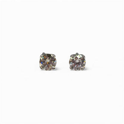 18ct white gold diamond stud earrings with sparkling diamonds, elegant jewelry for pierced ears.