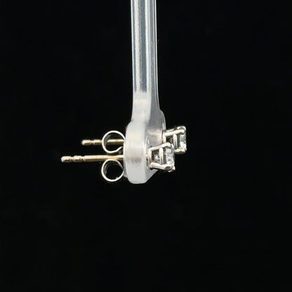 18ct white gold stud earrings with 0.40 carat diamonds, featuring classic and elegant jewelry design.