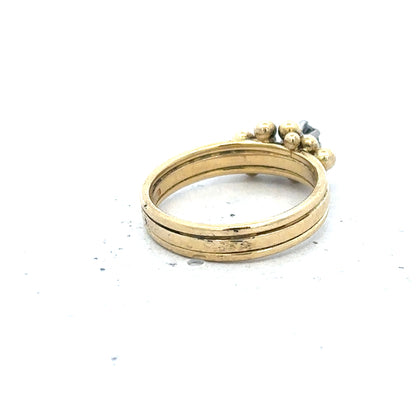 18ct yellow gold diamond ring in size I with sparkling diamonds, featuring a simple and elegant design.