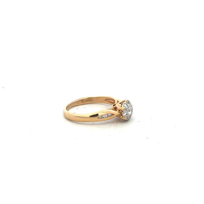 18ct yellow gold diamond ring in size J, featuring a sparkling central diamond and a sleek, elegant band.
