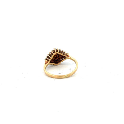 18ct yellow gold diamond ring in size J featuring a sparkling central diamond and elegant band design.