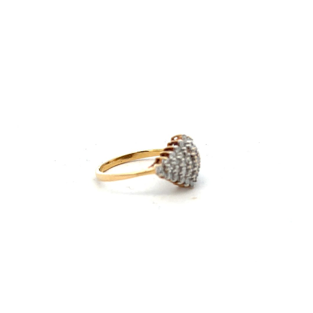 18ct yellow gold diamond ring in size J, featuring a sparkling diamond set in a sleek gold band.