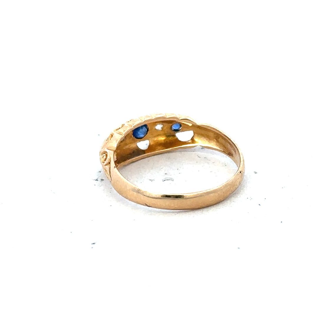 18ct yellow gold diamond ring in size J featuring a sparkling diamond setting, unbranded jewelry piece.