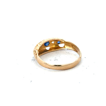 18ct yellow gold diamond ring in size J featuring a sparkling diamond setting, unbranded jewelry piece.