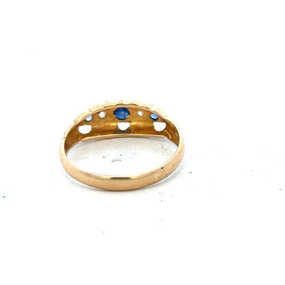 18ct yellow gold diamond ring in size J with a sparkling diamond setting, unbranded jewelry accessory.