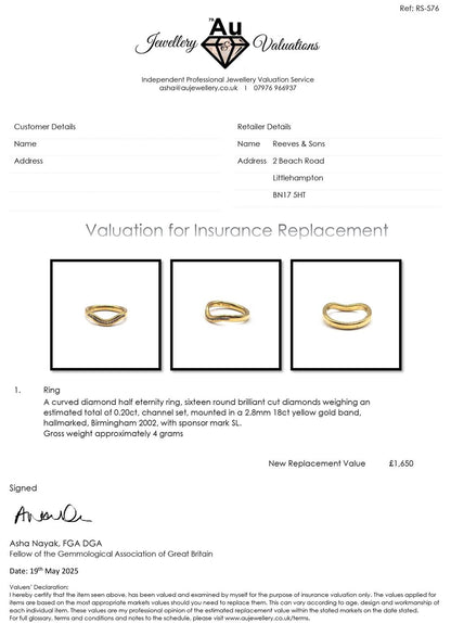 18ct yellow gold diamond ring in size K, featuring a sparkling diamond setting on a sleek band.