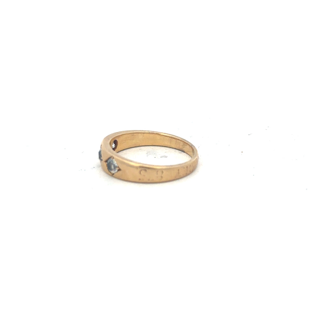 18ct yellow gold diamond ring in size K1/2, featuring a sparkling diamond setting, unbranded jewelry accessory.
