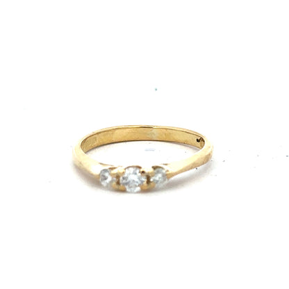 18ct yellow gold diamond ring in size L, featuring a sparkling diamond setting, unbranded jewelry piece.