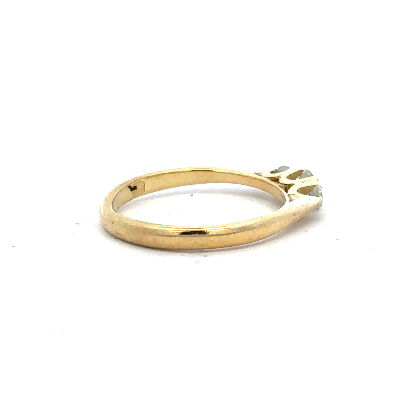 18ct yellow gold diamond ring in size L, featuring a sparkling diamond setting and elegant design.