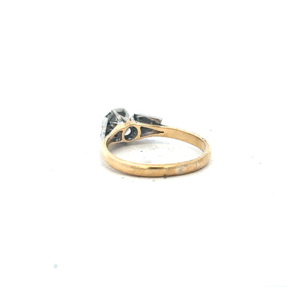 18ct yellow gold diamond ring in size L, featuring a sparkling diamond setting and elegant design.