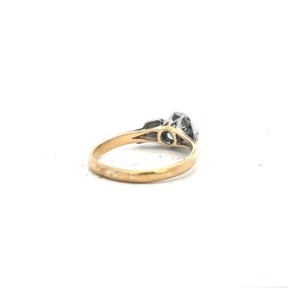 18ct yellow gold diamond ring in size L, featuring a sparkling diamond setting, unbranded jewelry piece.