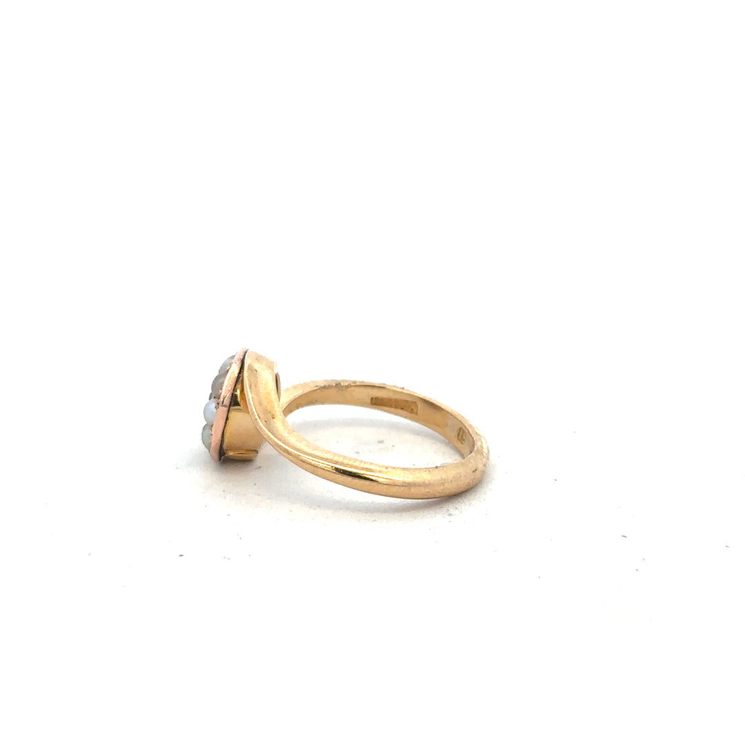 18ct yellow gold diamond ring, size L, featuring sparkling diamonds set in a classic band design.