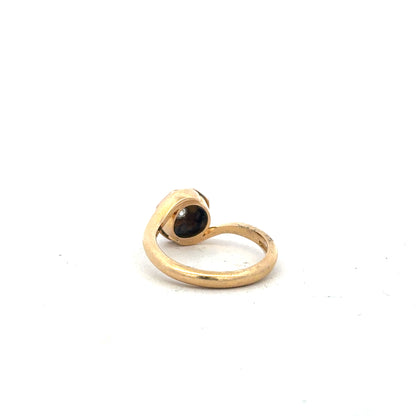 18ct yellow gold diamond ring in size L with sparkling diamonds, unbranded, showcasing elegant jewelry craftsmanship.