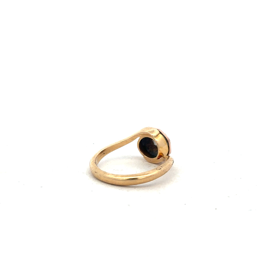 18ct yellow gold diamond ring in size L with sparkling diamonds, unbranded jewelry piece, elegant and classic design.