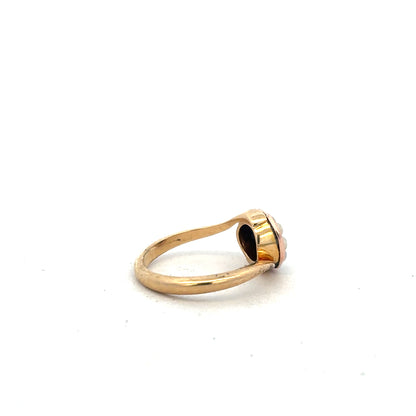 18ct yellow gold diamond ring, size L, featuring a sparkling diamond setting, unbranded jewelry piece.