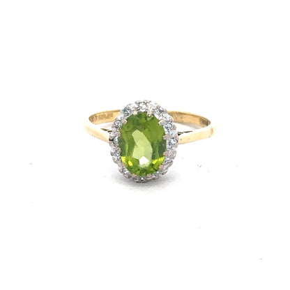 18ct yellow gold diamond ring in size L with sparkling diamonds, unbranded jewelry piece on a neutral background.