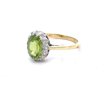 18ct yellow gold diamond ring in size L, featuring a sparkling diamond centerpiece and a sleek, polished band.