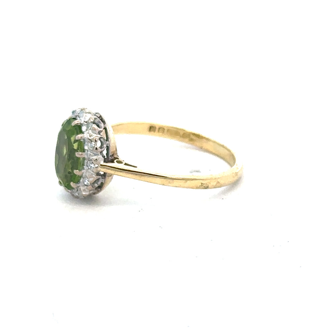 18ct yellow gold diamond ring in size L, featuring a sparkling diamond setting, unbranded jewelry piece.