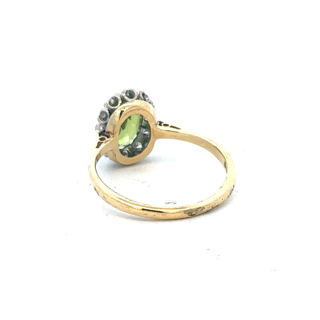18ct yellow gold diamond ring in size L with sparkling diamonds, featuring a classic elegant design.