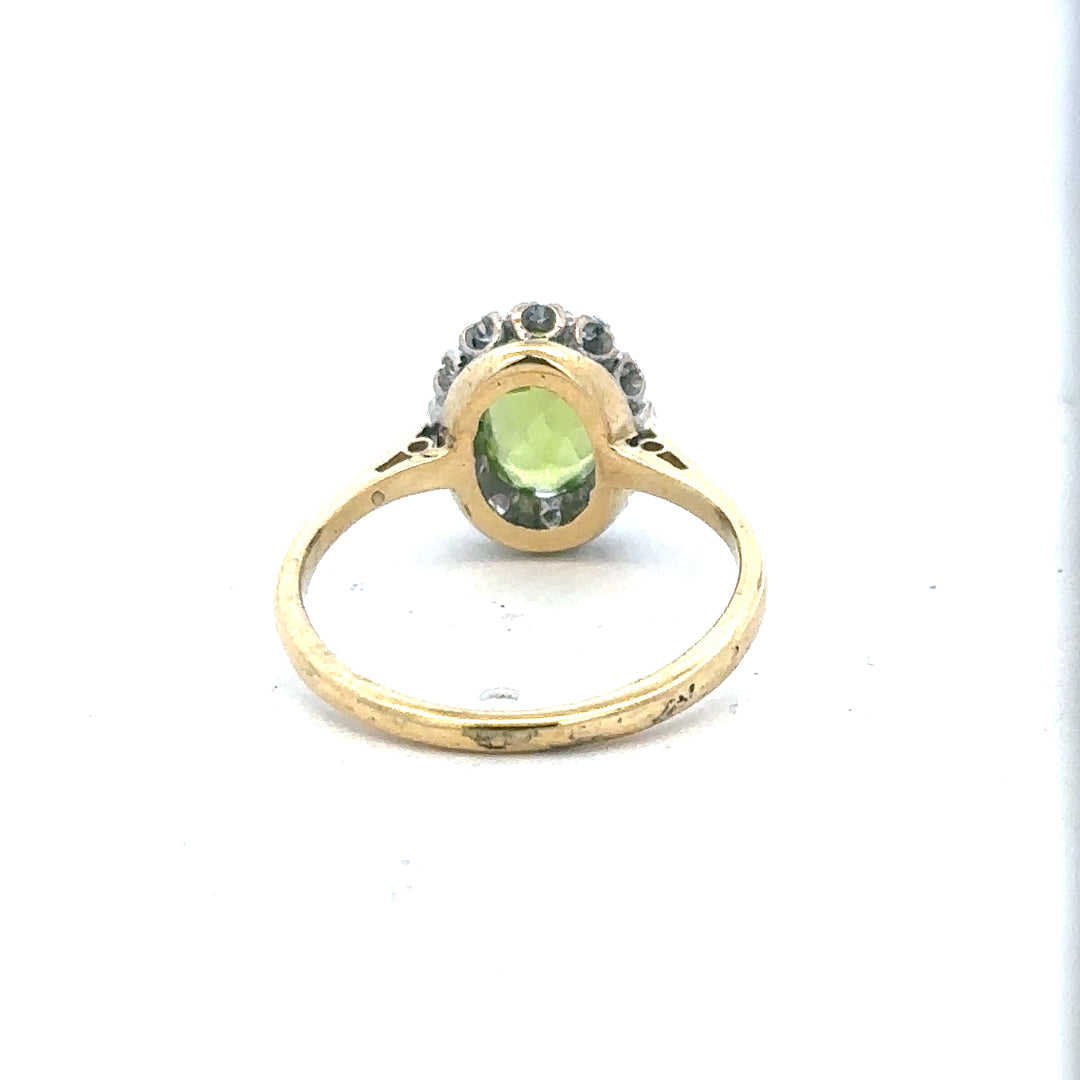 18ct yellow gold diamond ring in size L with sparkling diamonds, unbranded jewelry piece featuring elegant design.