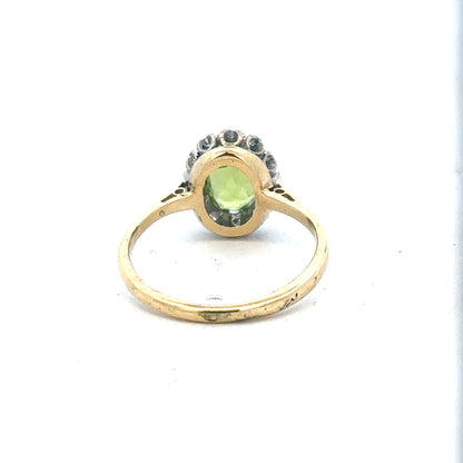 18ct yellow gold diamond ring in size L with sparkling diamonds, unbranded jewelry piece featuring elegant design.