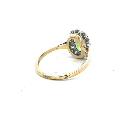18ct yellow gold diamond ring in size L with sparkling diamonds, showcasing a classic and elegant design.