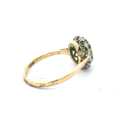 18ct yellow gold diamond ring in size L, featuring a sparkling diamond setting, unbranded jewelry piece.