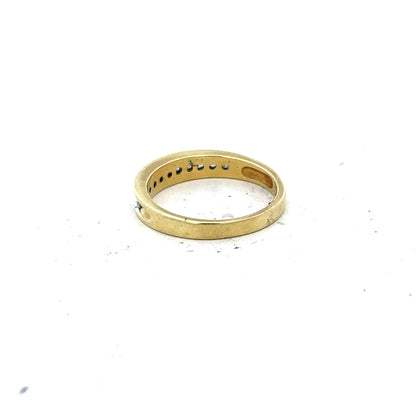 18ct yellow gold diamond ring in size L with sparkling diamonds, crafted with elegant design and high-quality gold.