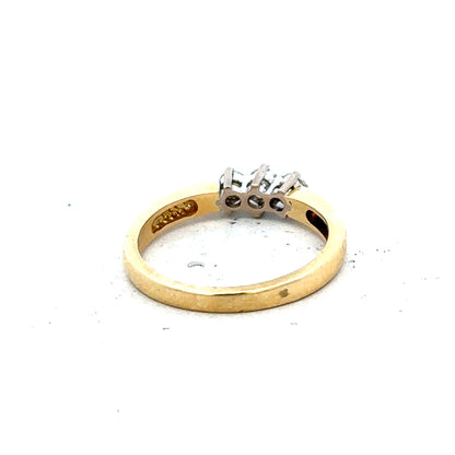 18ct yellow gold diamond ring in size L1/2, featuring a sparkling diamond set in a classic band design.