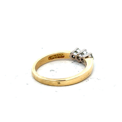 18ct yellow gold diamond ring, size L1/2, featuring sparkling diamonds on a classic band.