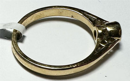 18ct yellow gold diamond ring in size L1/2, featuring a sparkling diamond setting and a classic band design.